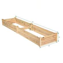Wooden Vegetable Raised Garden Bed Backyard Patio Grow Flowers Planter - như hình ảnh - Xem 2
