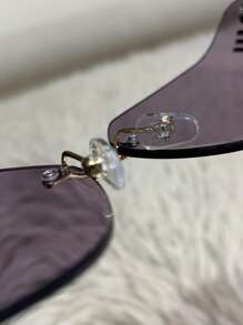 1 pieza Lentejuelas grandes sin marco de moda para mujer, gafas de mujer de estilo retro, personalizadas, casuales y versátiles, adecuadas para que las mujeres las usen, aptas para fotografía callejera, vacaciones, viajes, conducción en la playa y otras actividades, estilo de preparación para volver a la escuela
