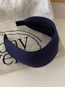 1/4Pcs Girls Fashion Wide Knitted Striped Headband, New 2.76 Inches Width Hairband Hair Accessory For Daily Use