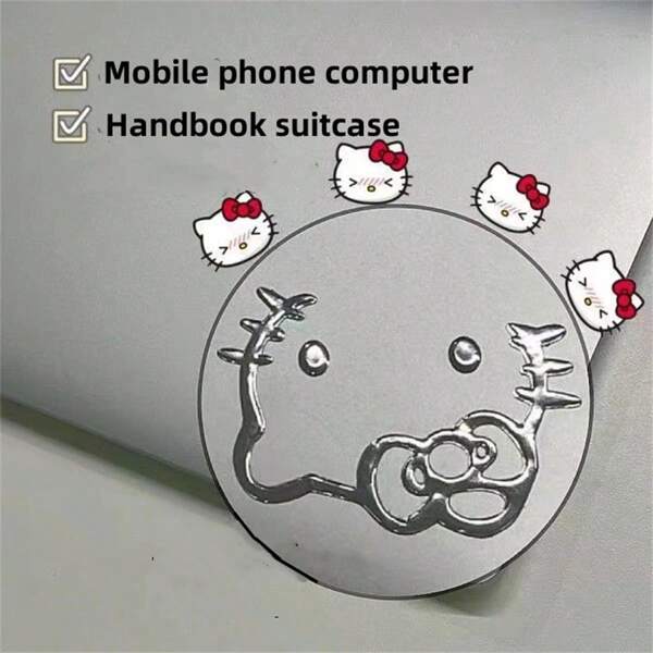 Sanrio 1/2PCS Sanrio Hello Kitty PVC Stickers - Multifunctional Cartoon Stickers For Mobile Phones, Cameras, Computers And Car Mirrors - Ideal Y2K Themed Birthday Gift Accessories
