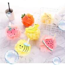 1pc Cute Fruit Bath Sponge, Kids Bath Shower Puff, Baby Bath Shower Puff - Multicolor - View 4
