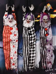 1 Peça Decoração de Halloween, Boneco de Palhaço Pendurado com Som de Grito, Acessório de Festa Assombrada, Decoração de Casa, Ornamento Elétrico de Queda Engraçado, Presente de Halloween