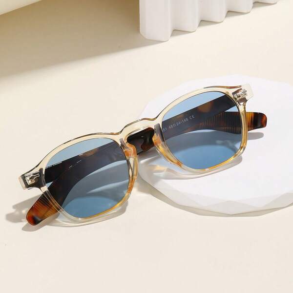 1pc Retro Mini Arrow Studded Small Round Fashion Fashion Glasses, Stylish Design Suitable For Street Photo, Party, Gathering, Travel And Vacation