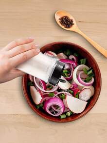 1/3 Pcs Plastic Spice Jars With Black Lids, Transparent Safe Plastic Bottles With Shaker Caps, For Storing Spices, Herbs And Seasoning Powders, Reusable Kitchen Storage Containers