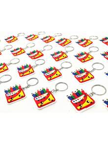 Lembrancinha Escolar 10un Chaveiro Emborrachado Mimo Alunos - Multicolorido - Visão 4