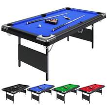 LIZHOUMIL 6 Or 7 Ft Adults Folding Billiards Table , Pool Table Set For Family Game Room, Adult Rrec Room, Basements - Blue - View 2
