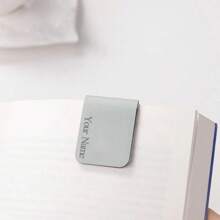 1PC Custom Magnetic Leather Bookmark, Personalized Gift For Him And Her, Minimalist PU Bookmark, Free Name Engraving, Perfect Reader Book Lover Birthday Graduation Back-To-School Birthday Gift,School Supplies,Back To School