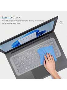 1 Protector universal de teclado de silicona, apto para portátiles de 3 pulgadas a 15,6 pulgadas (aproximadamente 33.0 cm a 39.6 cm), protector de teclado de silicona ultradelgado, impermeable y a prueba de polvo (15 pulgadas a 17,3 pulgadas (aproximadamente 38.1-43.9 cm) Protector de teclado de portátil universal)