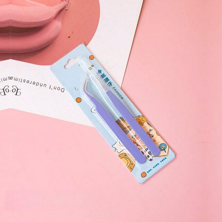 2pcs Tweezers, Scrapbook Stickers, And Tape Dispenser Multi-Functional Stationery Tools, DIY Trash Diary Album School Supplies, Back To School Essentials