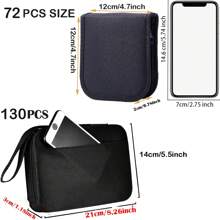 130/72 piezas Kit de suministros de costura, caja de herramientas de costura con agujas, tijeras, dedal, cinta métrica para manualidades en el hogar