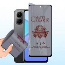 2 PIEZAS para Infinix Estuche inteligente de vidrio templado de 10 pantallas, estuche inteligente a prueba de golpes y de resistencia a caídas Película protectora de privacidad