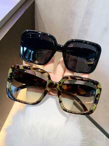 LiMiaoMiao 1 件男女通用超大方形时尚眼镜，Y2K 风格，新奇，派对，节日配饰方形墨镜