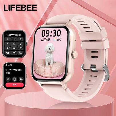  LIFEBEE 男女智能手表，1.83 英寸高清全触摸屏无线通话智能手表（接听/拨打电话），活动追踪器，100 多种运动模式，计步器，消息提醒，运动健身追踪器