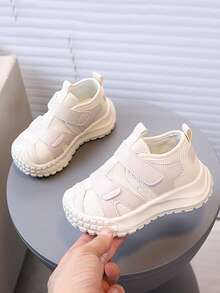 1 双儿童休闲运动鞋，多功能钩环设计户外休闲鞋，幼儿步行鞋，适合所有季节