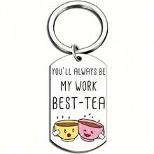 “2 件/5 件工作闺蜜礼物，送给女性同事的离别礼物，送给女性的办公室礼物，送给老板的礼物，送给女同事的生日礼物，有趣的工作最佳茶钥匙扣” 汽车配件 可爱哥特 Y2k