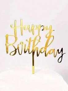 10 件生日快乐亚克力蛋糕装饰，生日蛋糕装饰装饰，派对装饰用品，现代字母图形蛋糕顶部装饰，适合生日派对装饰创意，是送给家人和朋友的完美纪念品 - 彩色 - 查看 3