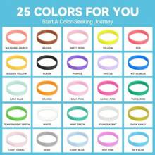 2500 Pcs Colorful Elastic Hair Rubber Bands Small Hair Ties Accessories No Pull No Damage Stretch Holder For Girls Women TPU 25 Mixed Multi Hue