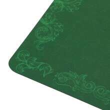 Water-Resistant 6-Player Poker Mat With Felt Surface And Carrying Bag - Green Professional Poker Table Accessory - Green - View 6