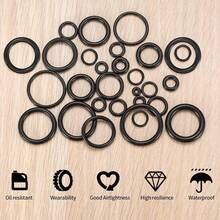 1200 Pieces Rubber O-Ring Sealing Ring Various Case - 黑色 - 查看 8
