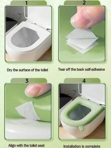 1pc Waterproof Warm Toilet Seat Cover, Bathroom Accessories, Universal Toilet Bowl Lid, Portable Home Use For Winter - Multicolor - View 7