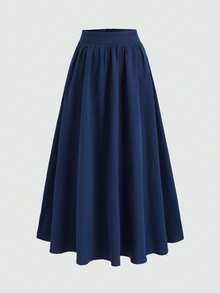 Falda elegante y casual de unicolor, adecuada para citas, uso diario, oficina, sesiones de fotos, primavera/verano