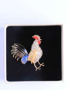 1pc Vintage National Style Handmade Alloy Animal Brooch, Versatile Colorful Brooch - Multicolor - View 2