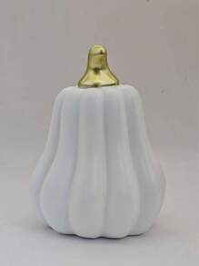 1pc Pumpkin Shaped Ceramic Decoration Piece, Minimalist & Modern, Suitable For Desk, Office, Home Decor, Essential Halloween Decoration & Gift