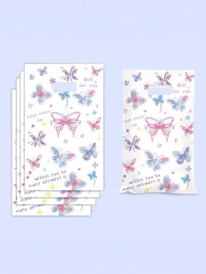 10 sztuk Motyl Wzór OPP Cukierki Opakowanie Prezentowe Torby, Styl Torebki Opakowania Przekąski Torby