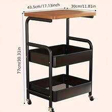 Storage Island & Carts - White - View 9