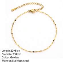 1pc Gold Stainless Steel Bead Chain Anklet, Simple & Versatile Decoration, Suitable For Daily Wear, Vacation, Beach
