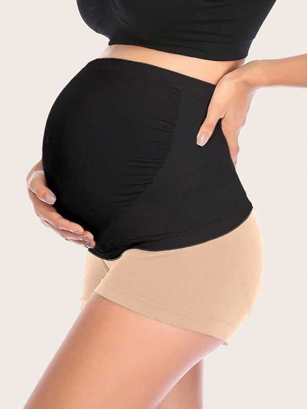 1pc Maternity Belly Band, Breathable Pregnancy Support Belt, Seamless Abdominal Fixation Elastic Prenatal Yoga Exercise Wear