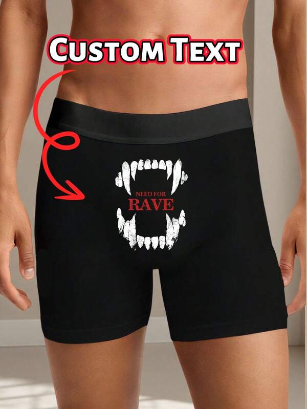 1pc Want A Specially Customized Men's Underwear? Look Here, There Is Men's Underwear That Can Be Customized With Any Photo. You Can Print Any Photo You Like On It. What Are You Waiting For? Come And Customize A Unique Gift For Yourself!