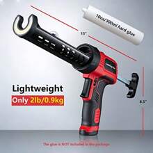 MARSOSAUR Caulk Gun NonDrip Electric Caulking Gun With 300 KG Thrust Cordless Silicone Tool Gun With Constant Flow Tech Lightweight 10oz Caulk Guns With LED Light