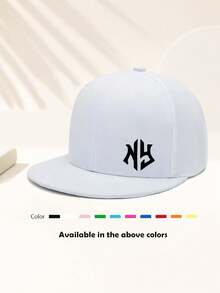 Mũ lưỡi trai unisex in họa tiết NY, kiểu dáng thường ngày, có khóa điều chỉnh, vành bằng, phong cách hip hop, thích hợp cho du lịch, nghỉ mát, thể thao, bãi biển, trường học, du thuyền, phong cách Y2K, món quà Giáng sinh tuyệt vời nhất. - Kim 400 nhiều màu - Xem 2