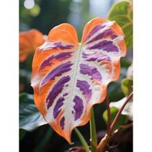 110 Pieces Giant Elephant Ear Seeds For Planting Caladium Colocasia Hosta, Exotic Plant With Bold Tropical Leaves For Indoor And Outdoor Garden Decoration - Blue Green White - View 4