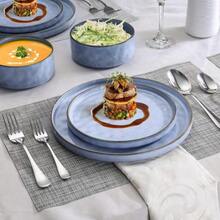 LIANYU Dinnerware Sets For 4, 12 Piece Plates And Bowls Dish Set, Stoneware Dishware Dinner Ware For Kitchen Dining, Microwave &Amp; Dishwasher Safe, Emerald Green - Trắng cực và xanh thanh bình - Xem 4