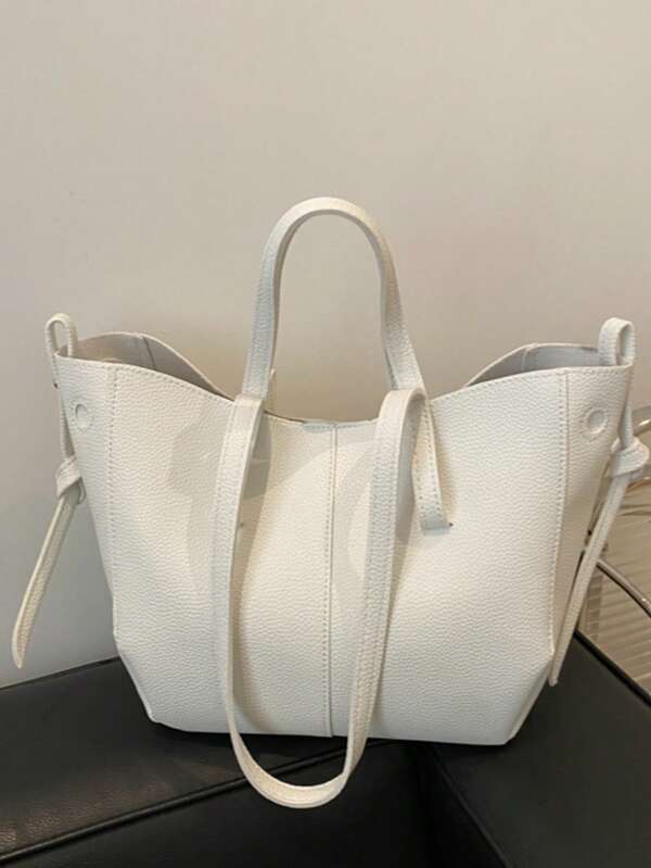 Damen PU Umhängetasche, Beuteltasche mit großer Kapazität und Flügeln, dunkelbraun, nicht waschbar, ölige Kanten