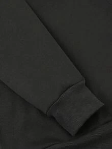 Men's Autumn/Winter Street Fashion Personalized Figure Print Loose Fit Fleece Hoodie, Leading Style, Long Sleeve Top - Dark Grey - View 9