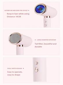Lightweight Ionic Hair Dryer With Diffuser, 2000 Watts Fast Drying Blow Dryer With Diffuser And Concentrator, Compact Lightweight Low Noise Hair Dryer For Women And Men