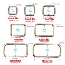 20 chiếc/gói 10-38mm Vòng khóa hình chữ nhật bằng kim loại Vòng khóa trượt cho thắt lưng, dây đeo ba lô, túi xách, vòng cổ thú cưng, phụ kiện tự làm - Nhiều màu - Xem 3