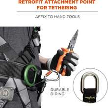 Ergodyne Squids 3700 Web Tool Tail Attachments, 6-Pack, 2 Pounds, Short Length|25,Black