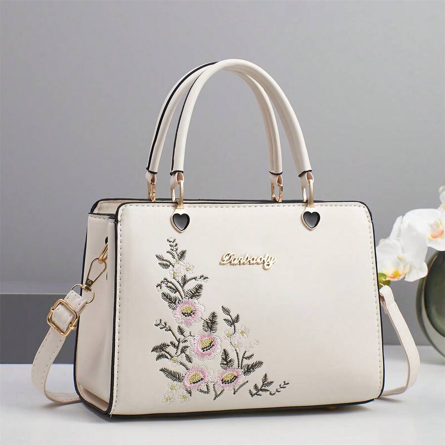 Small Purses And Handbags For Women Ladies Fashion Crossbody Bag Teenage Girls Top Handle Satchel Shoulder Bags Small Totes Bags - 白色花朵 - 查看 1