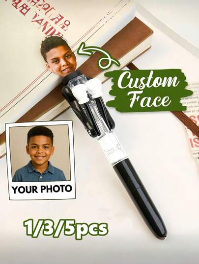 1/3/5pcs Personalized Boxing Pen With Face Creative Interactive Stress Relief Pen Funny Gift For Back To School, School Supplies, Birthdays, Anniversaries, Christmas Gift, Christmas Decor, Thanksgiving Gift, New Year Gift, Party Decor, Christmas Gift Supplies