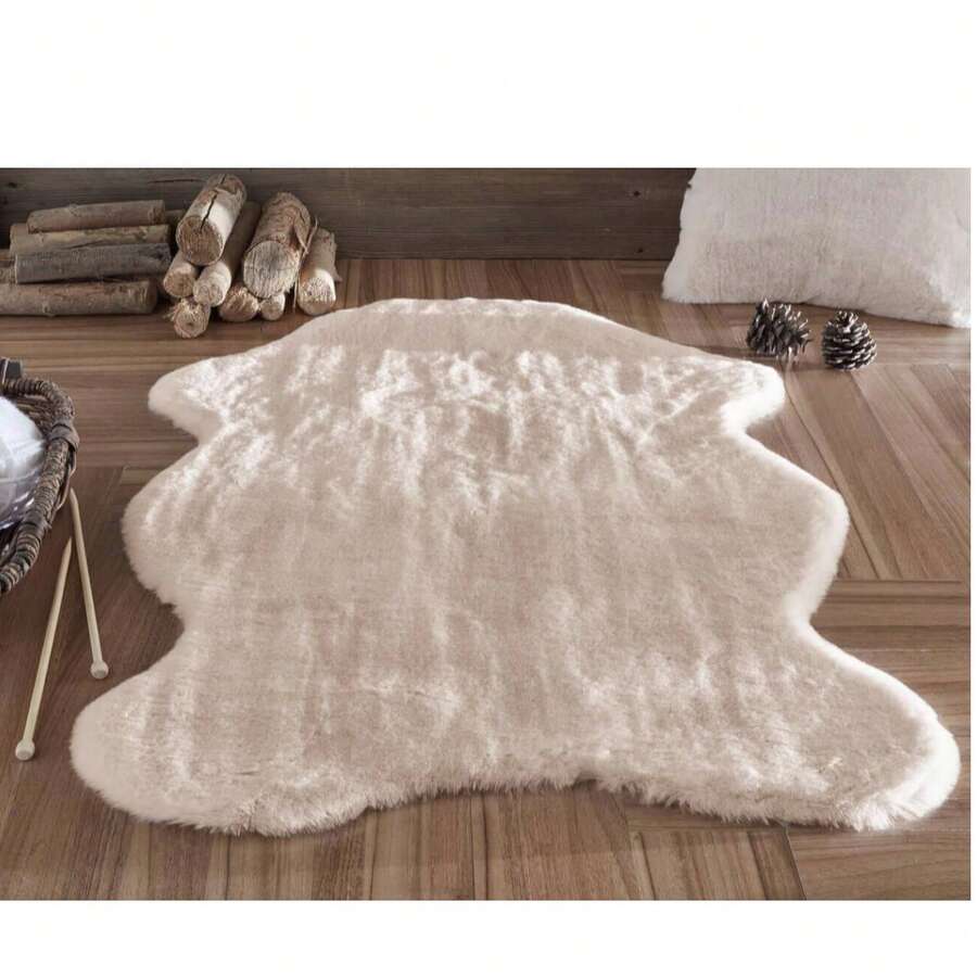 Jassrug Rabbit 30 Mm Fur-Like Plush Pelt – 70x100 & 100x140 Cm – 100% Polyester – Made In Turkey - Bronze - View 1