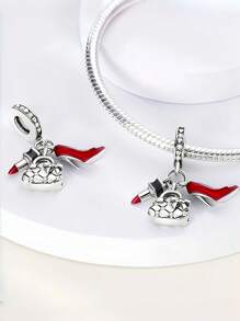 1 Set de bolso con lazo y dije con forma de tacón alto con cuentas, joyería elegante para damas, apta para manualidades de collares o pulseras, para uso diario o como regalo