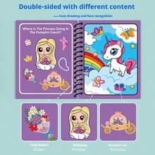 1 cuốn sổ vẽ màu nước ma thuật, sổ vẽ tái sử dụng, tranh vẽ màu nước thủ công, sách tô màu, sách vẽ màu nước ma thuật giáo dục, sổ vẽ tái sử dụng, bộ dụng cụ vẽ hoạt động nghệ thuật, chủ đề đại dương, động vật, phương tiện giao thông, khủng long, thích hợp cho năm học mới, tiệc Giáng sinh, sinh nhật, bộ quà tặng sáng tạo cho ngày lễ, bộ dụng cụ thủ công nghệ thuật (màu bút ngẫu nhiên) - Nhiều màu - Xem 11