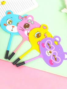 Customizable Creative Stationery Kitten Fan Pen, Customized Kitten Ballpoint Pen. Customized Cultural Propaganda Advertising Fan Pen, Suitable For Back To School Season School Supplies, School Prize Pens, Customized For Schools, Training Institutions, Unit Recruitment Advertising Fan Pens, Customized Names, Cap Color Random