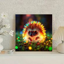 1 件 5D 钻石画套件，带发光刺猬图案，花卉艺术礼物 DIY 钻石画十字绣马赛克手工艺术礼物家居装饰画（11.8 英寸 * 11.8 英寸和 15.7 英寸 * 15.7 英寸）