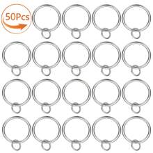10Pcs/30Pcs/50Pcs 1.5-Inch Open-Hole Metal Curtain Rings, Hanging Rings And Hooks, For Curtain Rods, Shower Curtains, Living Room, Bathroom (Gold, Black, Silver)