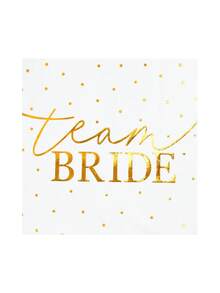 10pcs Bridal Shower Party Supplies, White And Gold Bride Theme Plates, Disposable Tableware Set For Wedding, Engagement And Bachelorette Party Decoration - Multicolor - View 7